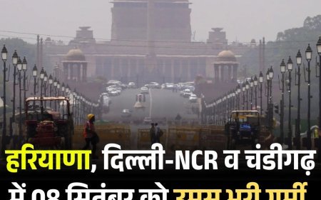 हरियाणा, दिल्ली-NCR व चंडीगढ़ में 08 सितंबर को उमस भरी गर्मी, बारिश की हल्की संभावना