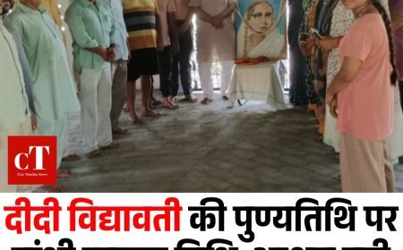 दीदी विद्यावती की पुण्यतिथि पर गांधी स्मारक निधि, आश्रम पट्टी कल्याणा में श्रद्धांजलि सभा
