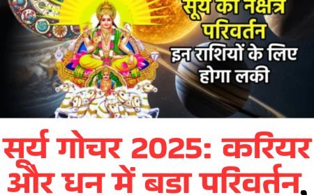 सूर्य गोचर 2025: करियर और धन में बड़ा परिवर्तन, पढ़ें 12 राशियों का हाल