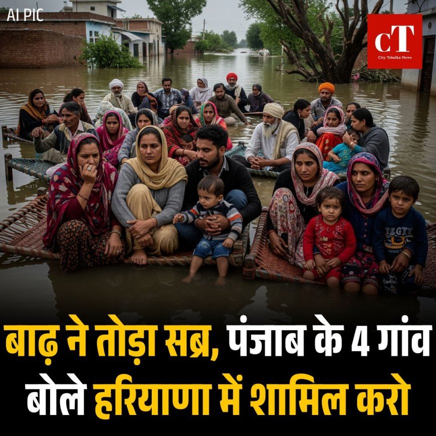 बाढ़ ने तोड़ा सब्र, पंजाब के 4 गांव बोले हरियाणा में शामिल करो
