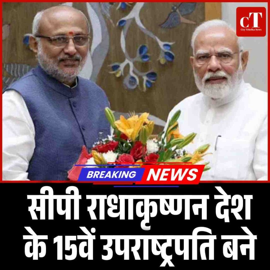 सीपी राधाकृष्णन देश के 15वें उपराष्ट्रपति बने
