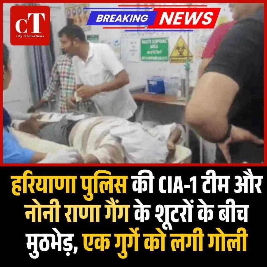 हरियाणा पुलिस की CIA-1 टीम और नोनी राणा गैंग के शूटरों के बीच मुठभेड़, एक गुर्गे को लगी गोली