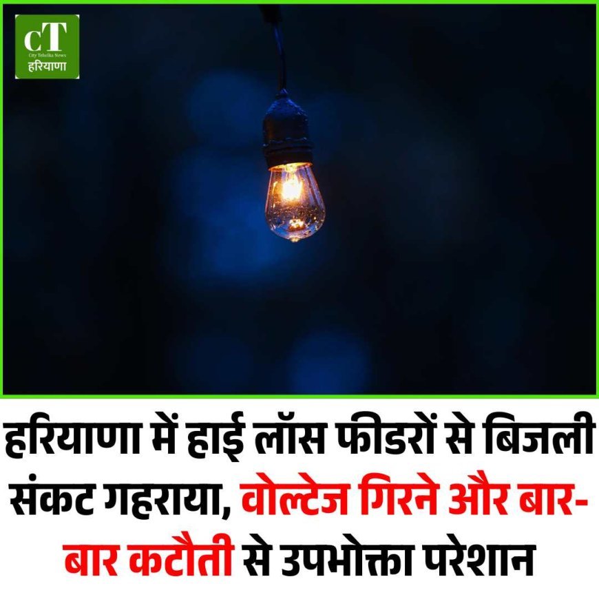 हरियाणा में हाई लॉस फीडरों से बिजली संकट गहराया, वोल्टेज गिरने और बार-बार कटौती से उपभोक्ता परेशान
