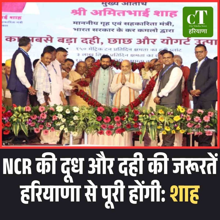 NCR की दूध और दही की जरूरतें हरियाणा से पूरी होंगी: शाह