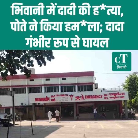 भिवानी में दादी की ह*त्या, पोते ने किया हम*ला; दादा गंभीर रूप से घायल