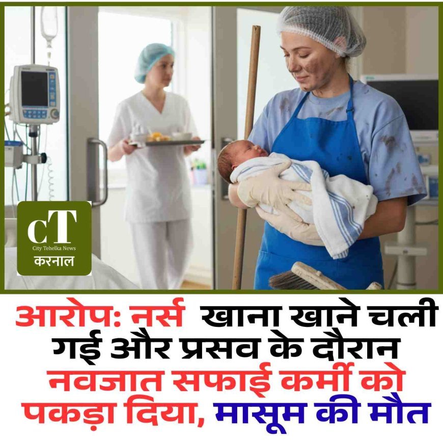 आरोप:  नर्स खाना खाने चली गई और प्रसव के दौरान नवजात सफाई कर्मी को पकड़ा दिया, मासूम की मौत