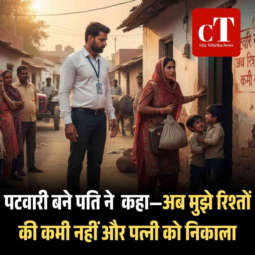 पटवारी बने पति ने  कहा—अब मुझे रिश्तों की कमी नहीं और पत्‍नी को निकाला