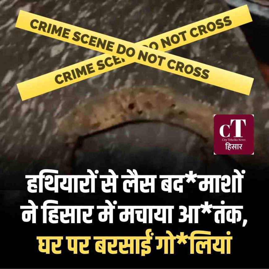 हथियारों से लैस बदमाशों ने हिसार में मचाया आतंक, घर पर बरसाईं गोलियां