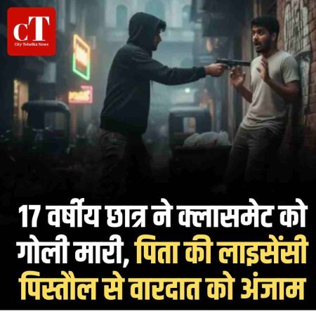 17 वर्षीय छात्र ने क्लासमेट को गोली मारी, पिता की लाइसेंसी पिस्‍तौल से वारदात को अंजाम