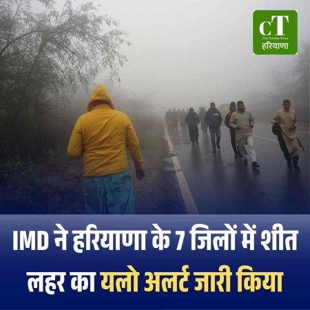 IMD ने हरियाणा के 7 जिलों में शीत लहर का यलो अलर्ट जारी किया