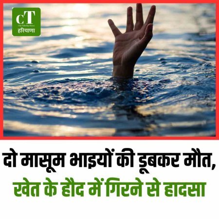 दो मासूम भाइयों की डूबकर मौत, खेत के हौद में गिरने से हादसा