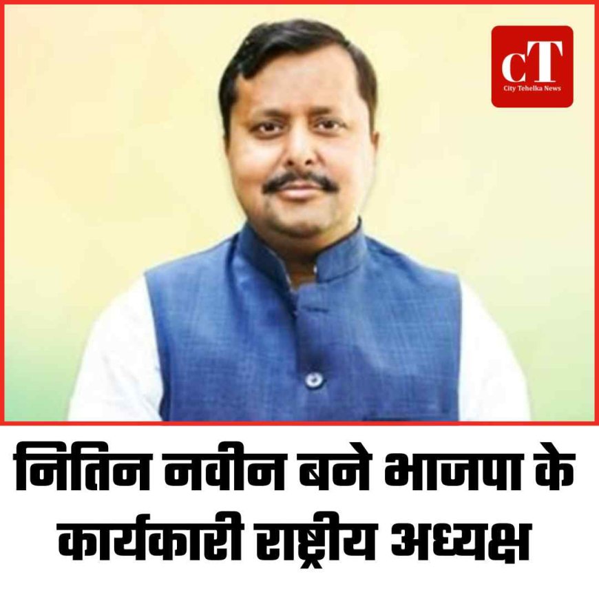 नितिन नवीन बने भाजपा के कार्यकारी राष्ट्रीय अध्यक्ष