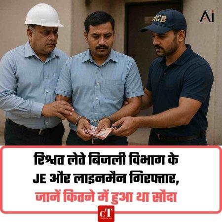 रिश्वत लेते बिजली विभाग के JE और लाइनमैन गिरफ्तार, जानें कितने में हुआ था सौदा