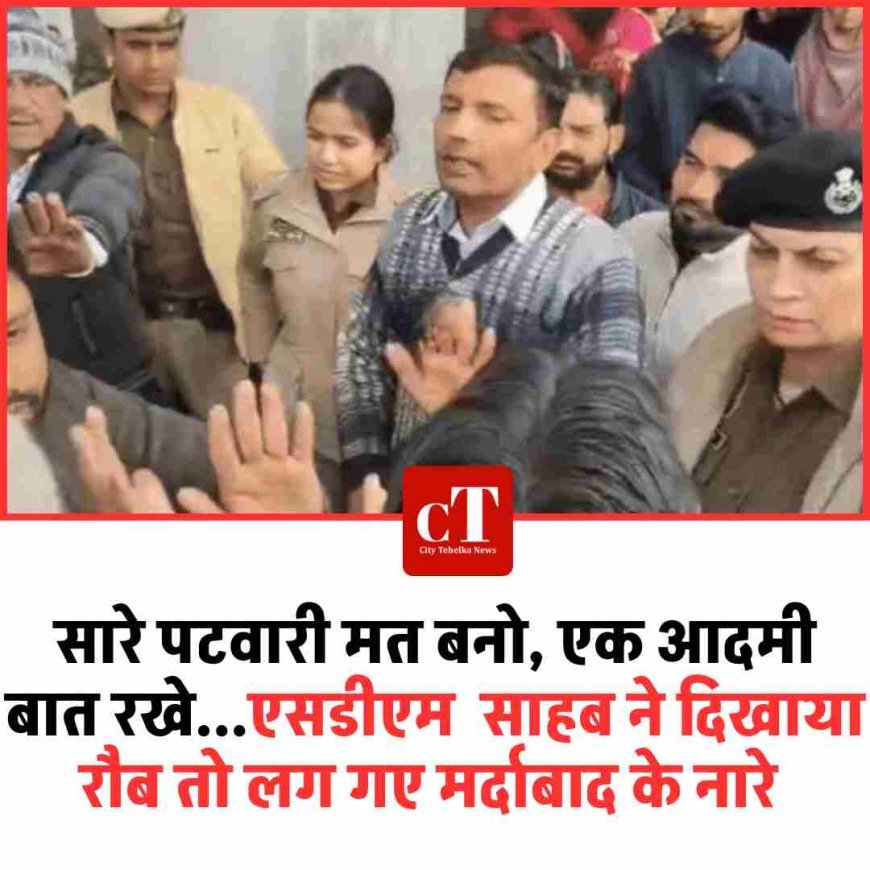 सारे पटवारी मत बनो, एक आदमी बात रखे...एसडीएम ने दिखाया रौब तो लग गए मर्दाबाद के नारे 