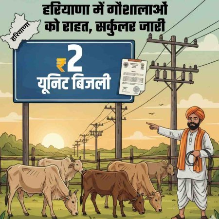 हरियाणा में गौशालाओं को 2 रुपये यूनिट बिजली, सर्कुलर जारी