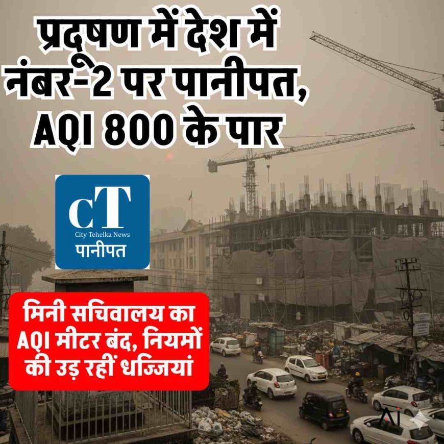 प्रदूषण में देश में नंबर-2 पर पानीपत, AQI 800 के पार