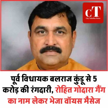 पूर्व विधायक बलराज कुंडू से 5 करोड़ की रंगदारी, रोहित गोदारा गैंग का नाम लेकर भेजा वॉयस मैसेज
